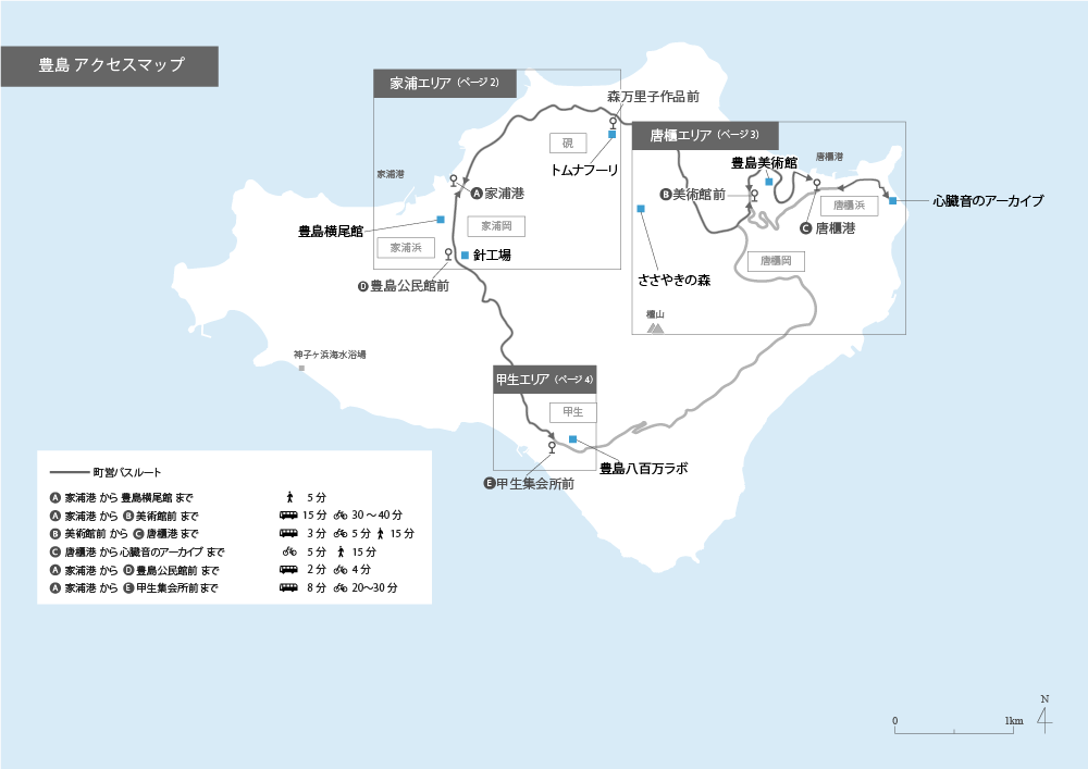 豊島島内のアクセス